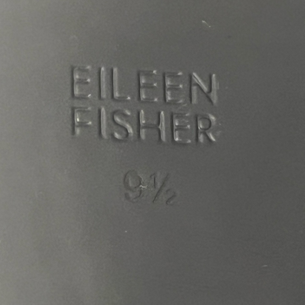 Eileen Fisher Black Leather Oxford Platform Shoes Size 9.5 Lace Up - Picture 6 of 6
